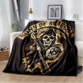 Jax Teller SONS OF ANARCHY Charlie Hunnam Throw Blanket Shawl Cloak Bedroom Living Room Sofa Couverture Chaude Manta Caliente. 
