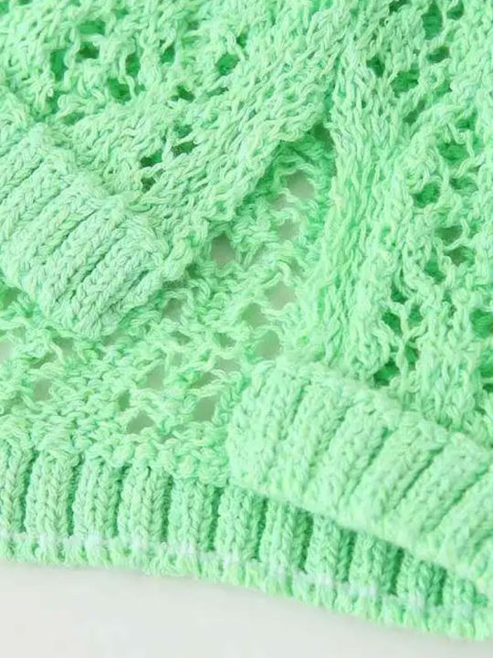 Women%20Fashion%20Pointelle%20Knit%20Loose%20Sweater%20Polo%20Collar%20Short%20Sleeve%20Female%20Pullovers%20Chic%20Tops%20-%20Image%206
