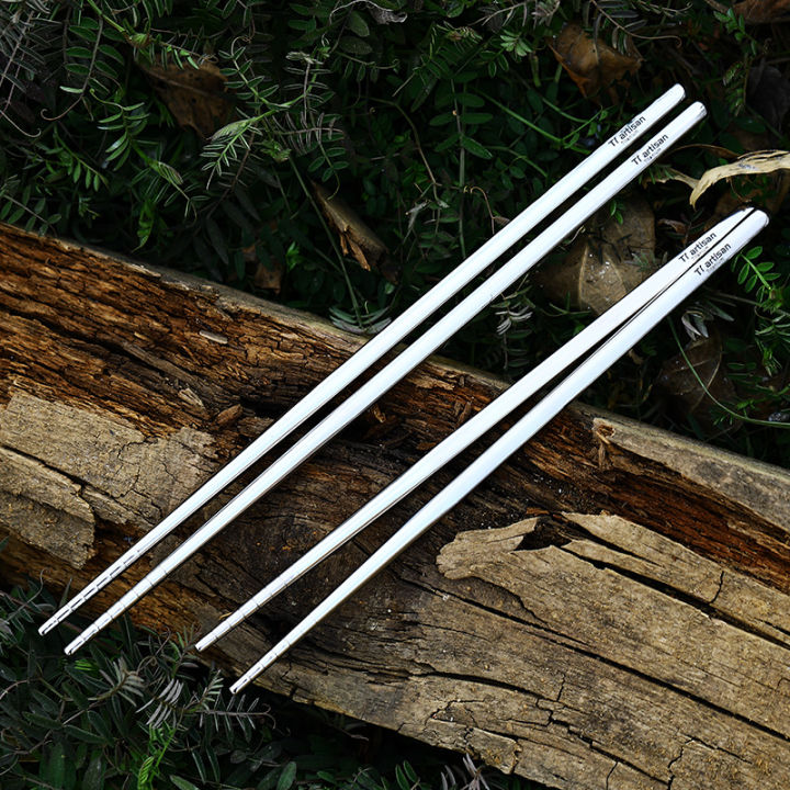 Tiartisan%20Titanium%20Camping%20Tableware%20Ultralight%20Portable%20195mm/%20230mm%20Hollow%20Chopsticks%20Cutlery%20For%20Outdoor%20Hiking%20Backpacking%20-%20Image%203