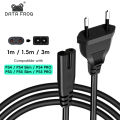 DATA FROG 1m 1.5m 3m EU Plug 2-Prong AC Power Supply Cable AC Plug Power Extension Cord for PS4 PS5 Xbox Computer Laptop PC TV. 