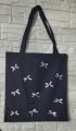 Bow bag / bow tote bag / girly asthetic tote bag for university college going girls / casual use tote bag / asthetic bows bag. 