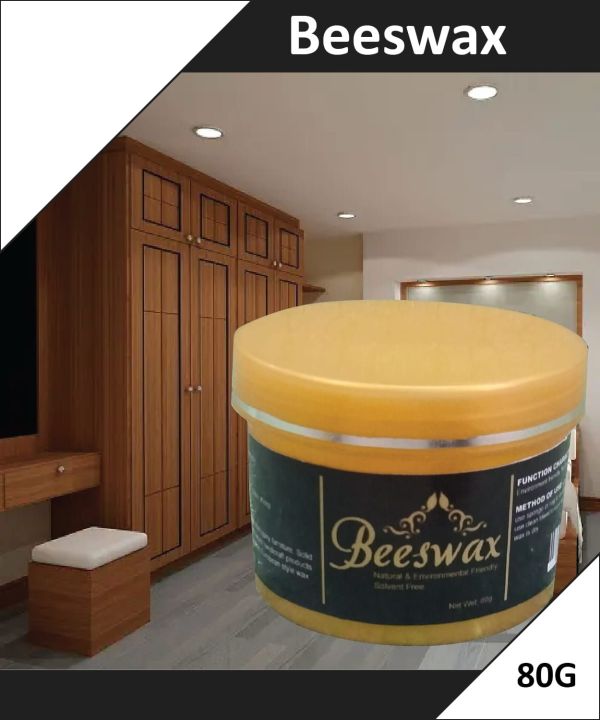 Beeswax Furniture Polish  - Natural Wood Wax Traditional Beeswax Polish for Wood & Furniture ,Beeswax Wood Polish and Cleaner for Furniture Care (80g)  big size