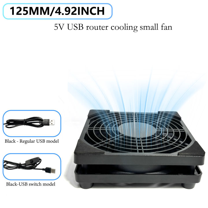 120mm 4.72-inch 5V USB Router Cooling Fan, Mini Quiet Cooler for Electronics Devices