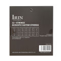 IRIN R12 12-string Folk Guitar Strings in Phosphor Bronze with PU Coating Acoustic Guitar Strings Folk Guitar Accessories Parts. 