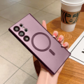 Luxury Wireless Charging Soft Silicone For Magsafe Case For Samsung Galaxy S22 S21 S23 S24 Ultra Plus Fe Matte Shockproof Cover. 