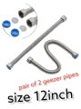 Pair of 12/18/24 inches Heavy Duty Connection Pipe for geyser. 