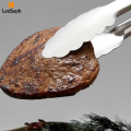 Leeseph Stainless Steel Food Tongs, Heavy Duty Kitchen Tongs with Wooden Handle for Cooking, Grilling and BBQ, 7-16 Inch Length. 