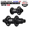 GOLDIX GDX370 32H Bicycle Hub Sealed Bearing Center Lock Disc Brake J-Bend 32 Holes Ratchet 36T BOOST MTB Hub for Shimano SRAM. 