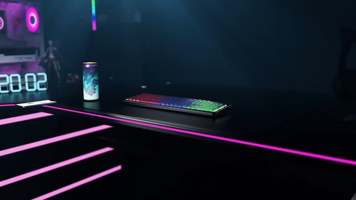 RGB Gaming Keyboard & Mouse Combo - 7 Colour Wired RGB Mouse and Keyboard Set - USB Wired Pack For PC & Laptop - Black & White