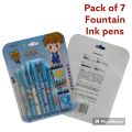 fountain ink pen set for boys and girls 6 pens & 1 ink remover cartridges ink pen plastic body by chren stationery china. 