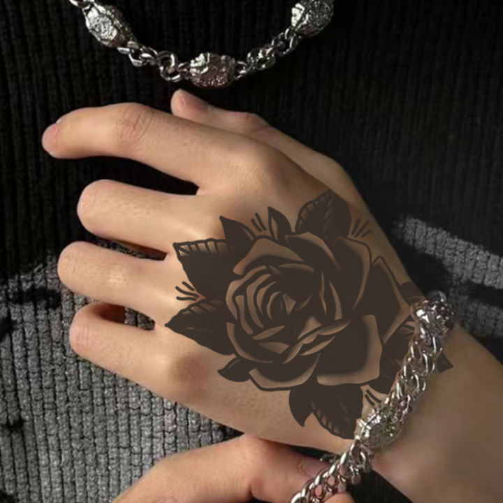 Rose,%20cool%20temporary%20tattoo%20stickers,%20durable%20waterproof,%20semi%20permanent%20herbal%20tattoo%20stickers%20-%20Image%204