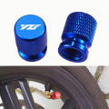 Motorcycle CNC Aluminum Tire Valve Air Port Stem Cover Caps For Yamaha YZF R1 R1M R3 R25 R6 R125 600R 750R YZFR25 YZFR6 YZFR3. 