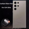 Samsung Galaxy S24 Ultra Carbon Fiber Transparent Back Sheet with Edges. 
