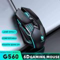 T-Wolf G560 Wired Mouse Colorful Luminous Gaming Mouse. 