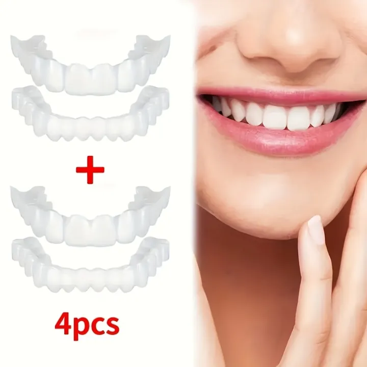 4%20pieces%20of%20white%20dentures%20-%20adjustable%20upper%20and%20lower%20dentures%20for%20men%20and%20women,%20comfortable%20fit%20and%20natural%20smile%20-%20Image%204