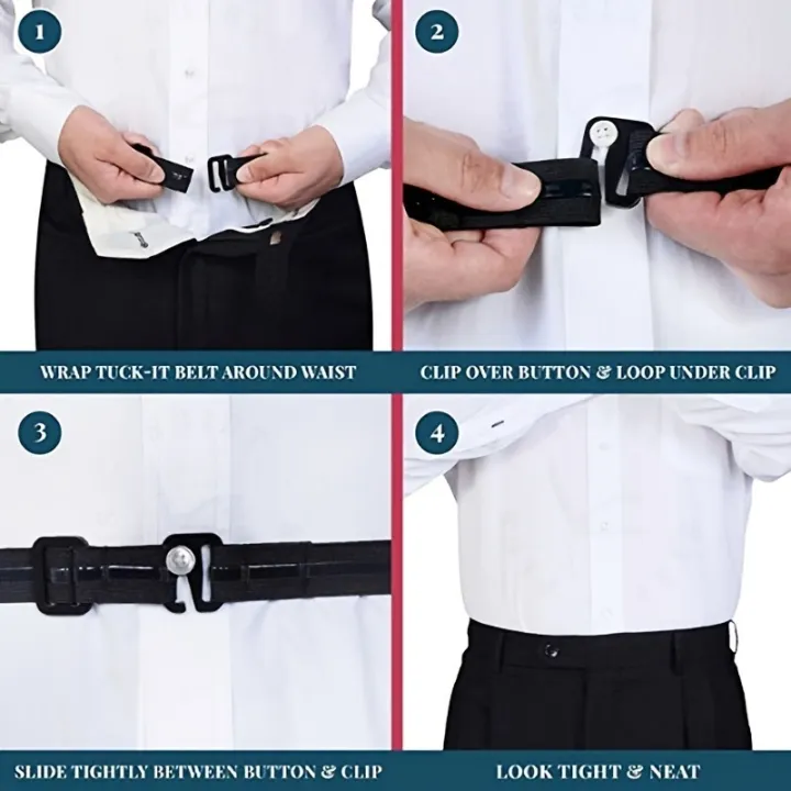Men'S%20Nylon%20Shirt%20Stays%20with%20Anti-Slip%20Elastic%20Grip%20and%20Adjustable%20Buckle%20-%20Non-Textile%20Weaved%20Shirt%20Holder%20Straps%20-%20Image%204