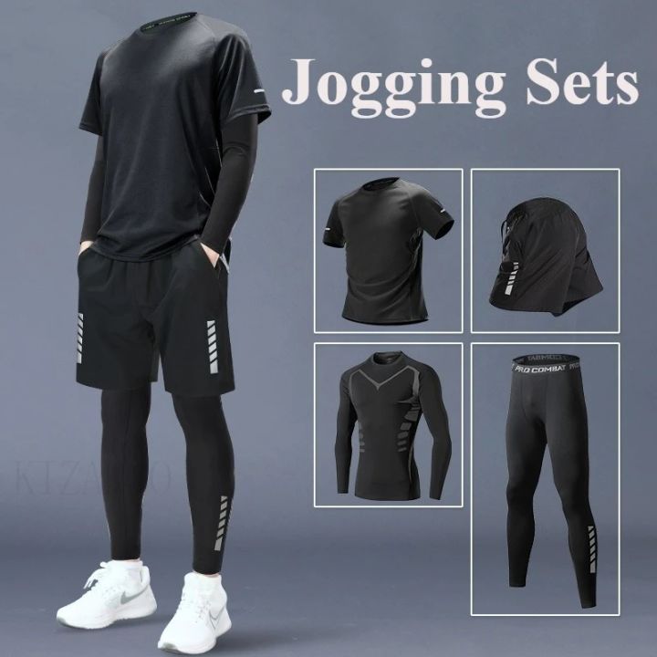 Fitness%20Clothes%20Ice%20Silk%20Quick%20Drying%20T-shirt%20Suit%20Men%20Short%20Sleeve%20Running%20Sportswear%20Shorts%20Tracksuit%20Gym%20Sports%20Training%20Sets%20-%20Image%202
