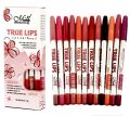 Menow True lips lip liner pencil set of 12Pcs (Multicolor). 