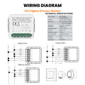 GIRIER Tuya Smart WiFi ZigBee 3.0 Dimmer Switch Module Support Two-way Control Dimmable Switch Compatible with Alexa  Home. 