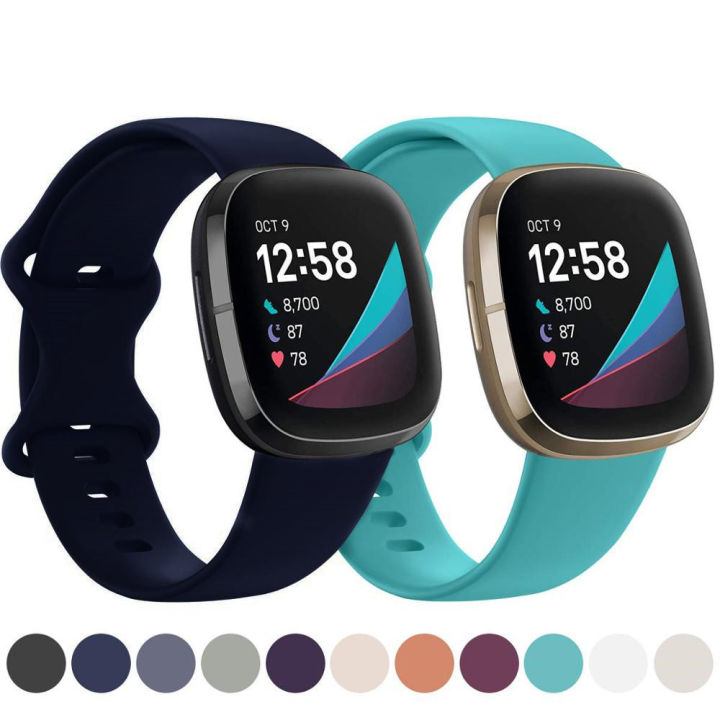 Silicone Strap For Versa 3 4 Sport Smart Watch Replacement Wristband For Sense/Sense 2 Waterproof Sport Watchband