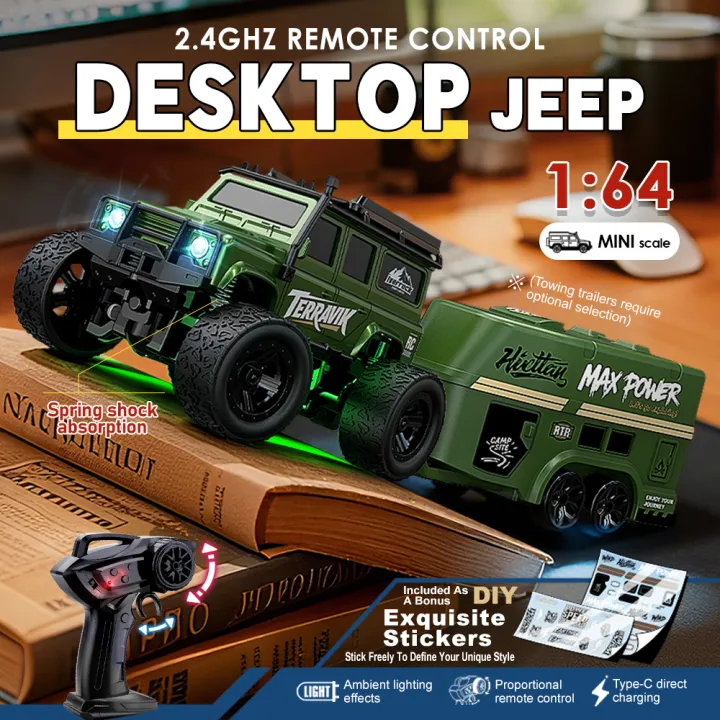 1:64%20Remote%20Control%20Off-Road%20Vehicle%202.4G%20Mini%20Desktop%20Remote%20Control%20Toy%20Car-with%20Tow%20Box%20Children's%20Holiday%20%20-%20Image%202