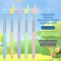 Stainless Steel Retractable Finger Pointer Teacher Teaching Stick for Kids Reading Blackboard Instruction. 