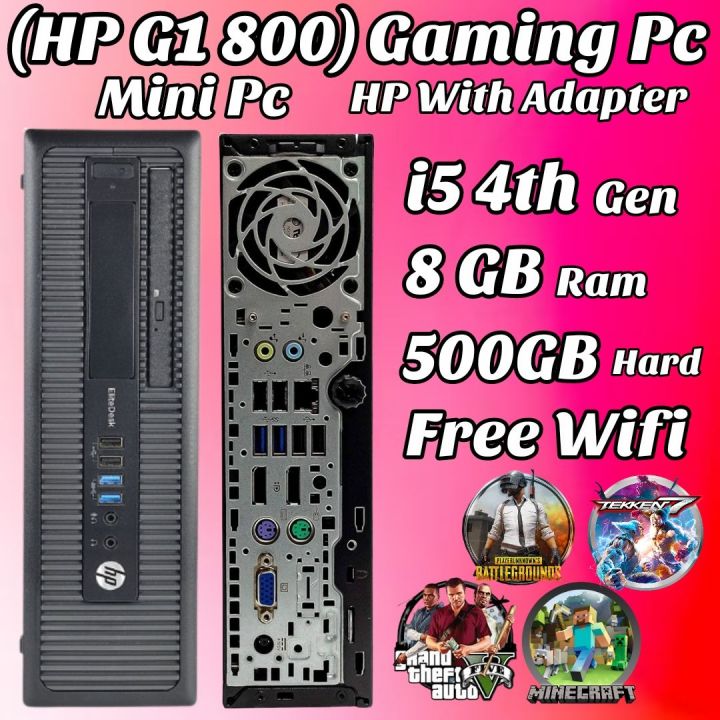 HP Pro G1 800 : i5 4th Gen + 8 GB Ram + 500 GB Hard + Free Wi-fi + Adapter