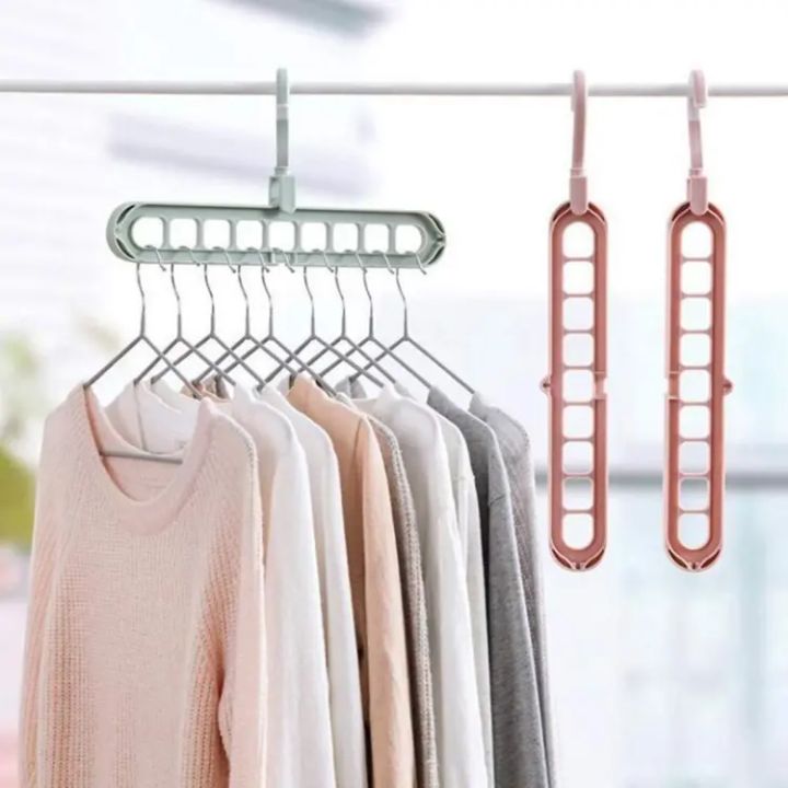 Magic%20Space%20Saving%20Hanger%20l%209%20Hole%20Multi%20Color%20Plastic%20Hanger%20l%20Smart%20Clothes%20Organizing%20-%20Image%202