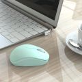Seenda 2.4G USB Wireless Mouse with USB Receiver Portable Mint Green Mini Slim Mause for PC Computer Tablet Laptop. 