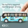 School Bus Toys Cars Die Cast Plastic Little Cars City Bus With Sound And Light Up Friction Powered Cars Play Toys Gift For Kids. 