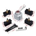 Lathe Tool Post Holder Set Aluminum Alloy Quick Change Mini Lathe Tool Post and Holder Kit Lathe Accessary. 