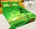 King Size Cotton Bed Sheet with Matching 3 Pillow Covers.