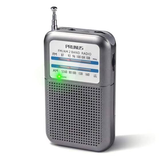 PRUNUS DE333 Portable Radio Mini AM FM Pocket Transistor Radio with Excellent Reception, Tuning Knob with Signal Indicator, Powered by AAA Batteries for Walking and Jogging