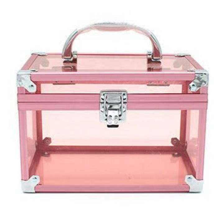 Fancy transparent beauty box new design tranparent crsytal makeup box  costmetic item.storage box attraction colours beutifull design hight quality material good looking  vanity box