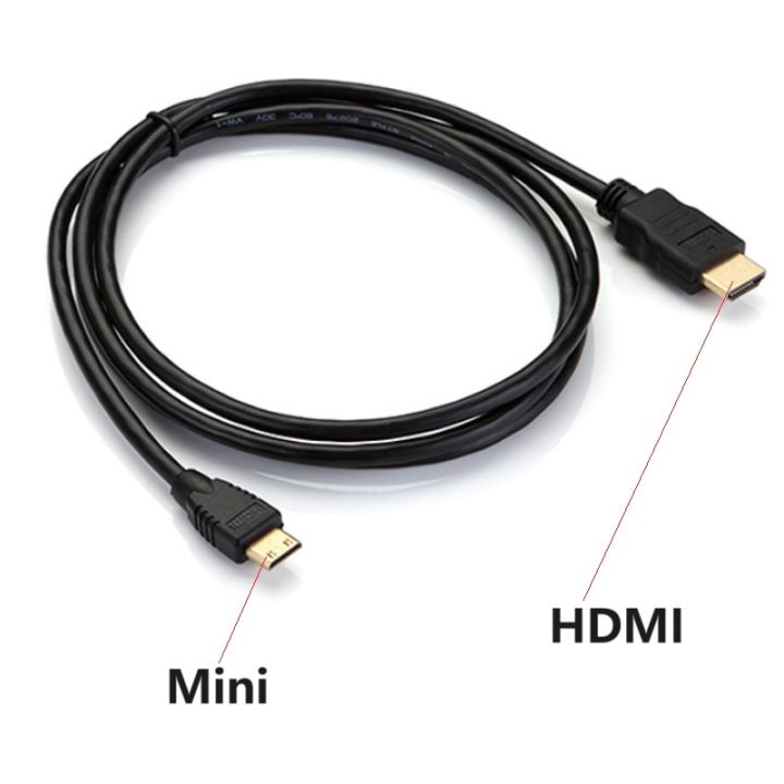 Mini HDMI-compatible to HDMI Standard HDTV Connect Cable 1080p 3D Gold Plated Plugfor Camera TV HDMI adapter 0.5M 1M 1.5M 3M 5M