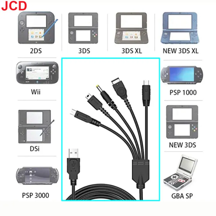 JCD%205%20in%201%20USB%20Charging%20Cable%20For%20NEW%203DS%20XL%20NDS%20Lite%20NDSI%20LL%20WII%20U%20Charger%20For%20GBA%20For%20PSP%201000/%202000%203000%20Gaming%20Cable%20-%20Image%205
