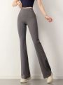 High Waisted Flared Leggings Tummy Control Flared Trousers Yoga Pants For Women. 