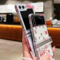 Bow Tie Flower Clear Case For Samsung Galaxy Z Flip 7 FE 6 5 4 3 Shockproof Folding Hard Cover For Samsung Z Flip7 Flip6 Flip4. 