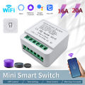 WIFI Smart Switch Wireless Switch 16A 20A AC100-240V APP/Voice Control Time Setting for Cozylife/Alexa/Google Assistant Cassette. 