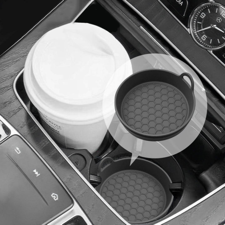SEAMETAL%202Pcs%20Car%20Coaster%20Water%20Cup%20Holder%20Silicone%20Non-slip%20Drink%20Cup%20Mat%20Waterproof%20Heat%20Insulation%20Car%20Cup%20Mat%20Accessories%20-%20Image%203