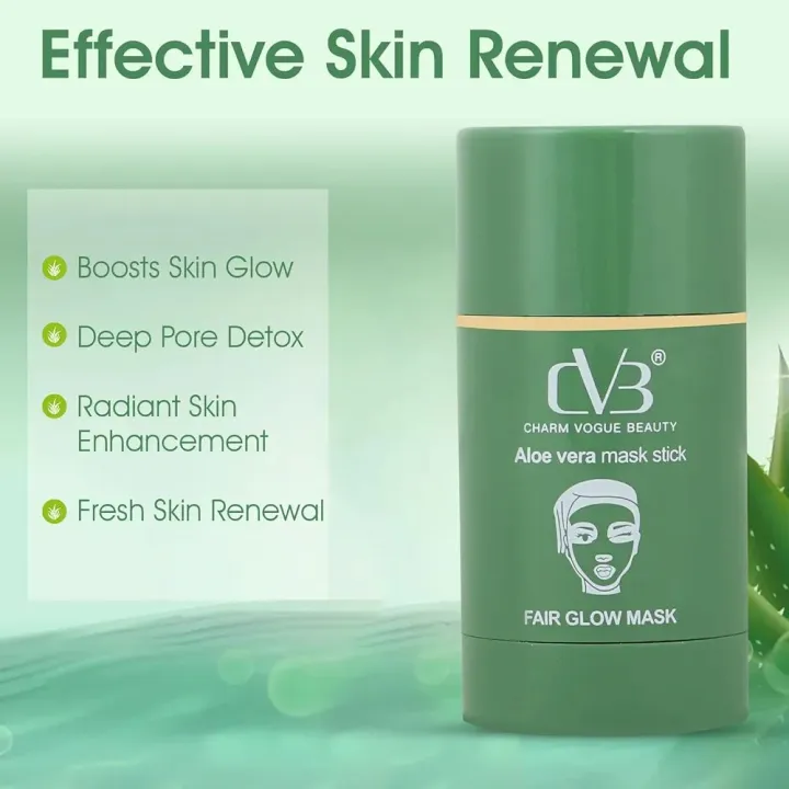 CVB%20Aloe%20Vera%20Fair%20Glow%20Mask%20Stick%20with%20Kaolin%20Clay%20&%20Green%20Tea%20Extracts%20Deep%20Cleansing%20&%20Oil%20Balance%20Suitable%20for%20All%20Skin%20Types%20(42g)%20-%20Image%203
