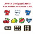 Cherry Sevens Slot Machine Bank with 10 Free Coins. 
