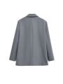 Women's Double Breasted Office Wear Blazer Coat, Long Sleeve, Flap Pockets, Female Outerwear, Chic Tops, Fashion.