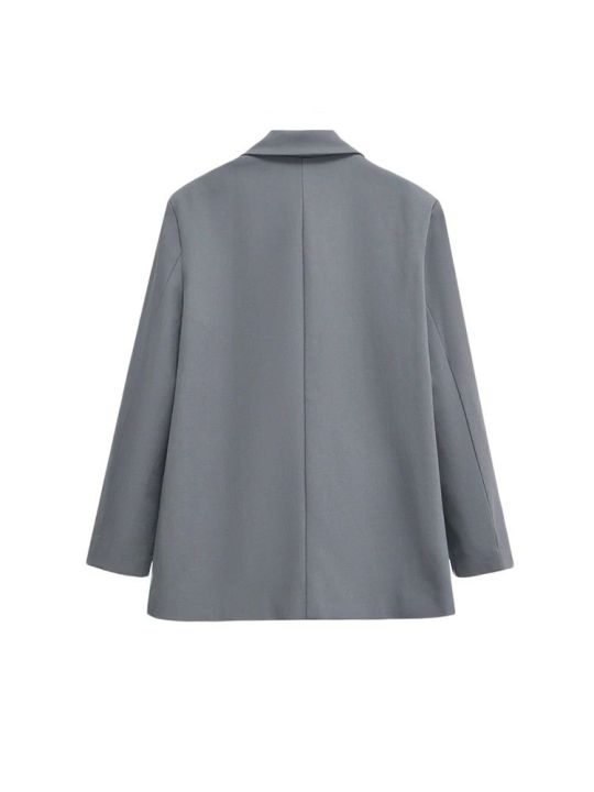 Women's%20Double%20Breasted%20Office%20Wear%20Blazer%20Coat,%20Long%20Sleeve,%20Flap%20Pockets,%20Female%20Outerwear,%20Chic%20Tops,%20Fashion%20-%20Image%203
