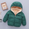 Winter Baby Kids Fleece Jacket For Children Cartoon Coats Autumn Boys Warm Hooded Down Jackets Girls Plush Warm Outerwear.