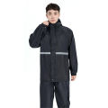 1Pcs Hooded Coat & Pant Rain Suit For Women Men Outdoor Waterproof Rain Gear With Reflective Strip Motocycle Riding Raincoat.