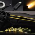 2/3/4/5M RGB Car Interior Ambient LED Light Strip Invisible USB Fiber Optic Atmosphere Lamp Support APP Control. 