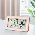 Mini Digital Clock Temperature and Humidity Display Portable Desk Clock LED Clock Slim Small Alarm Clock. 