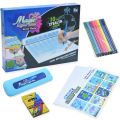 Magic Light Drawing Box for Kids – Ocean Theme | 3D UV Light Painting & Tracing Kit | Creative Drawing Toy Set with Glowing Board & Markers. 