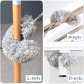 Microfiber Feather Extendable & Bendable Dusters Washable High Celling Cleaning Duster with 100 inches Stainless Still Expandable Pole Handle(Grey) (Duster). 